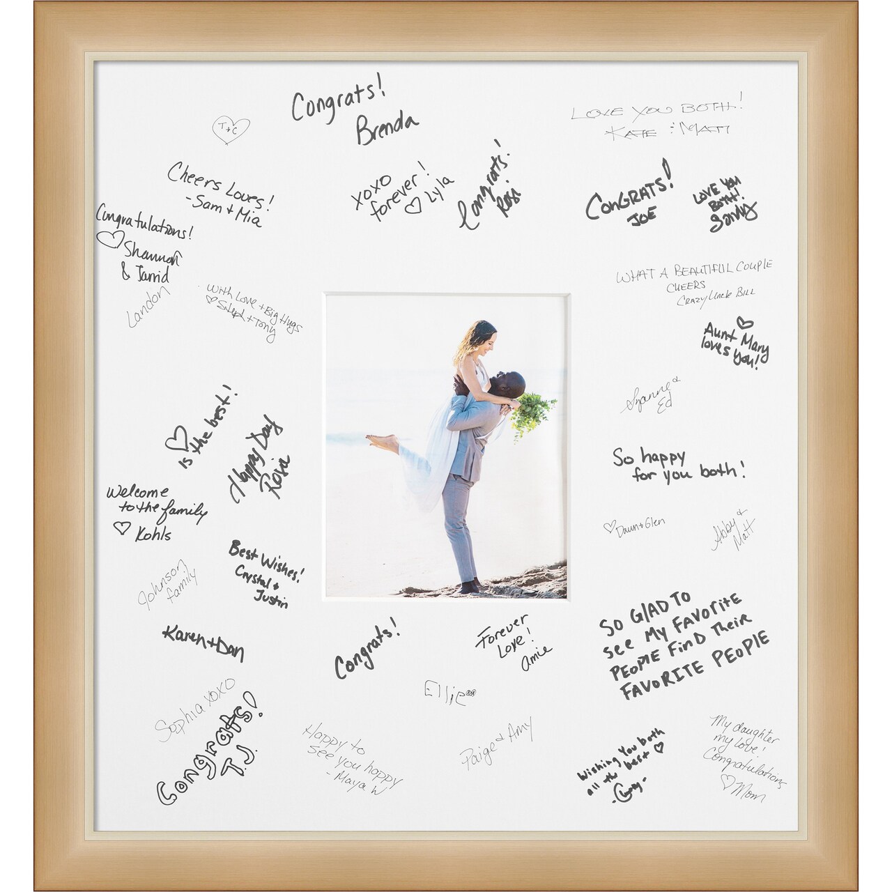 Eva Signature Mat Picture Frame, Photo Frame Wedding Guest Book Alternative, Autograph Picture Mat for Signature Board, Wedding Celebrations Graduations Support Encouragement or Retirement